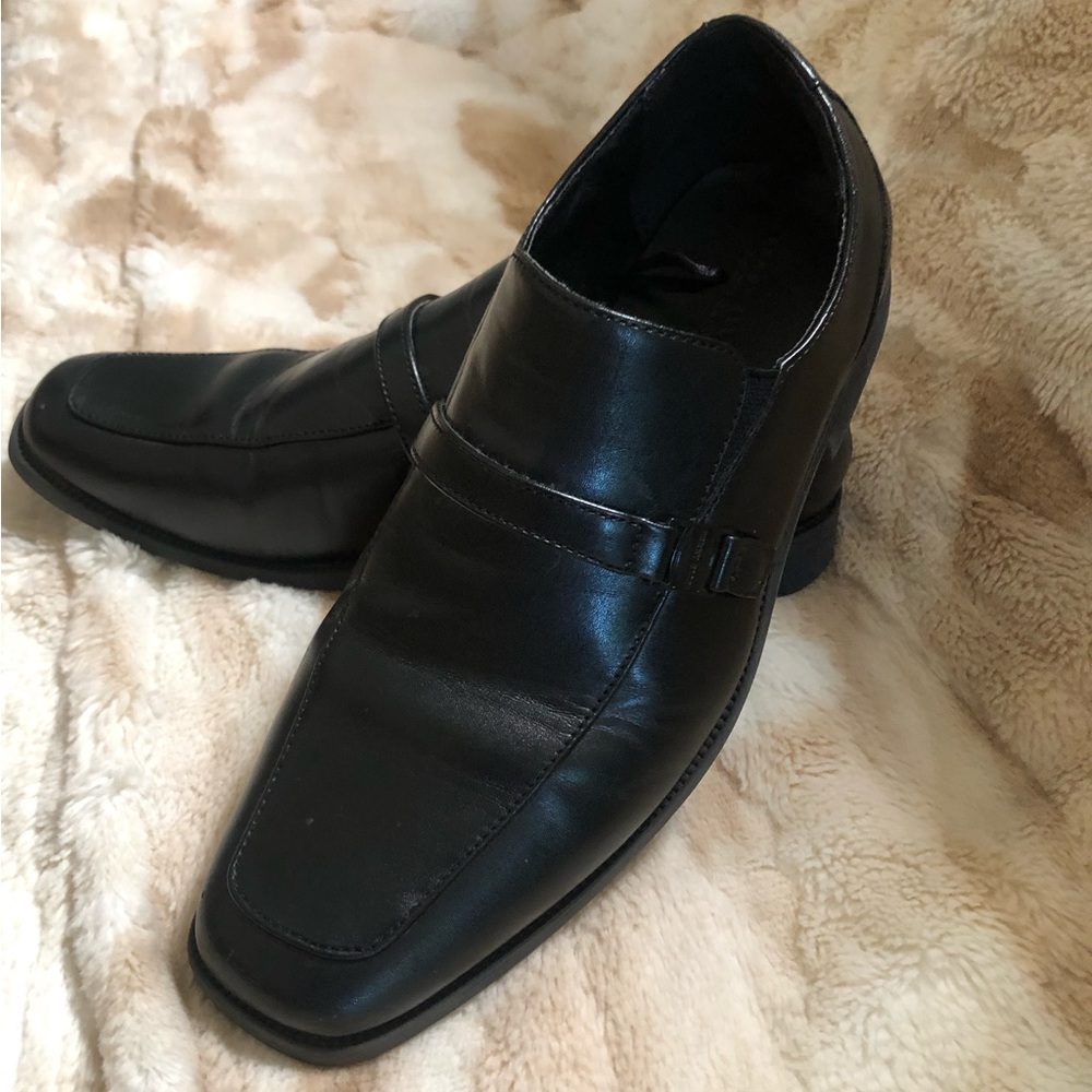 Perry Ellis Black Portfolio Ultra Foam Boys slip on Loafers Size 6